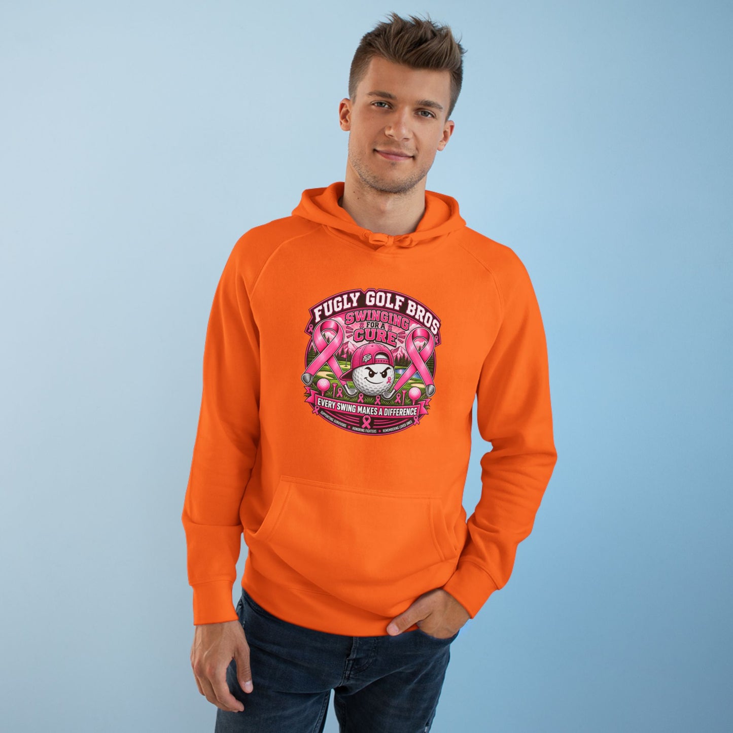 Hockey Panda Hoodie — "Fugly Golf Bros" Retro Hockey Graphic Pullover