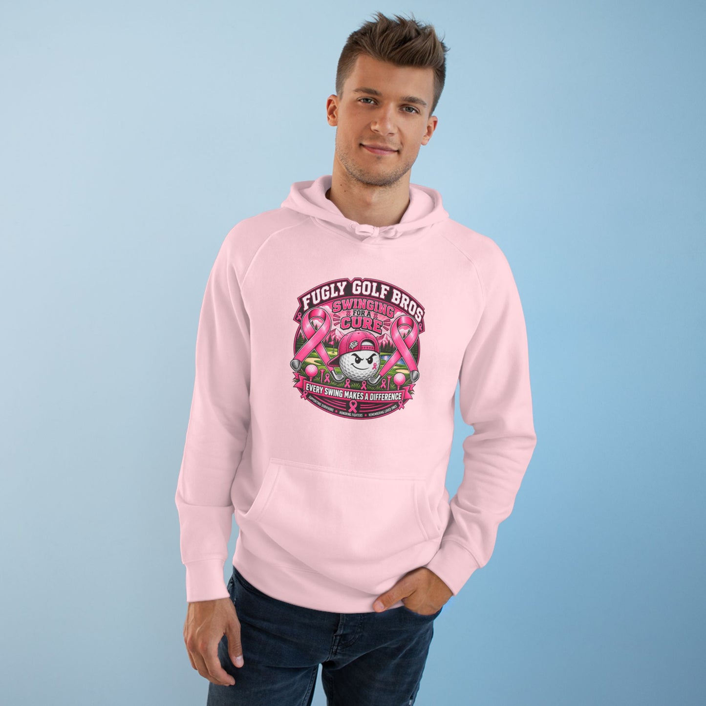 Hockey Panda Hoodie — "Fugly Golf Bros" Retro Hockey Graphic Pullover