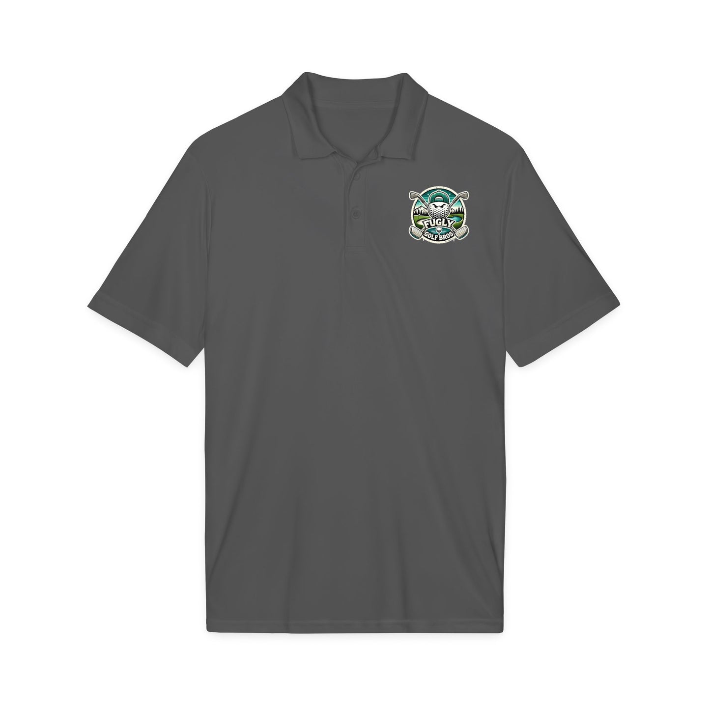 Emblem Golf Polo — Vintage Crest Club Logo