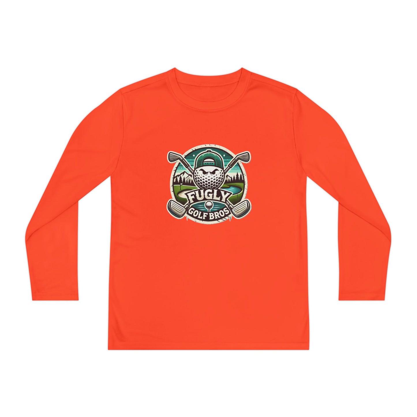 Youth Long Sleeve Tee — "Fugly Golf Bros" Golf Skull Logo