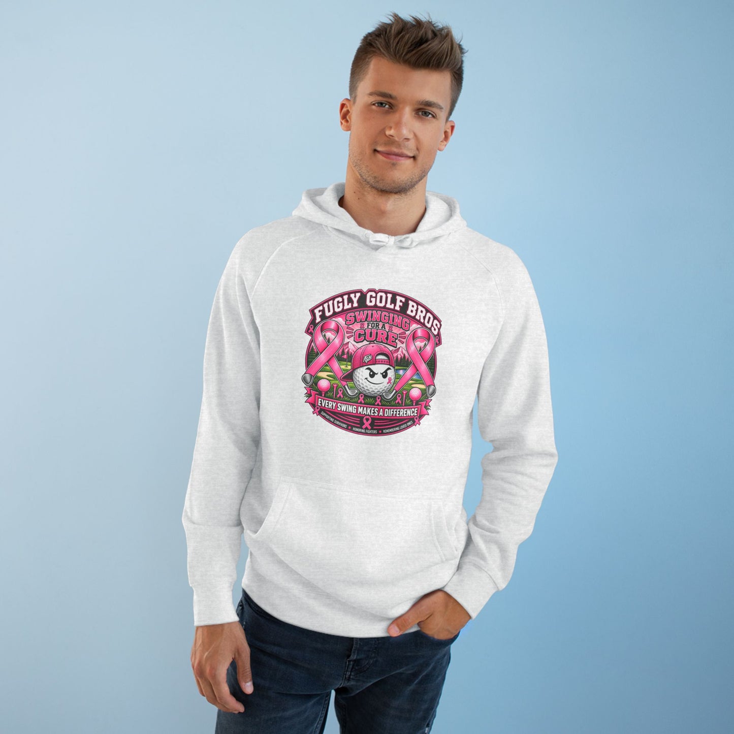 Hockey Panda Hoodie — "Fugly Golf Bros" Retro Hockey Graphic Pullover
