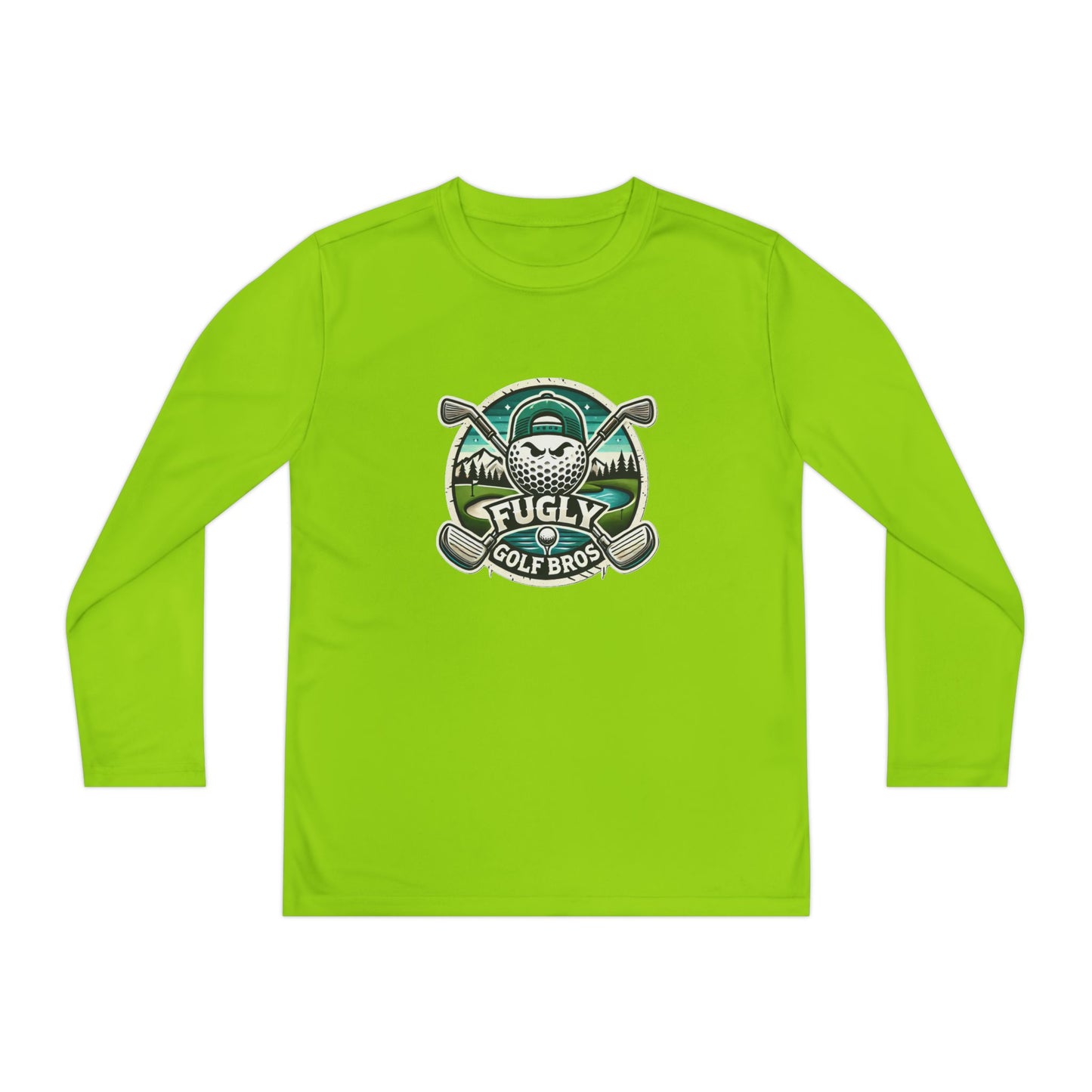 Youth Long Sleeve Tee — "Fugly Golf Bros" Golf Skull Logo