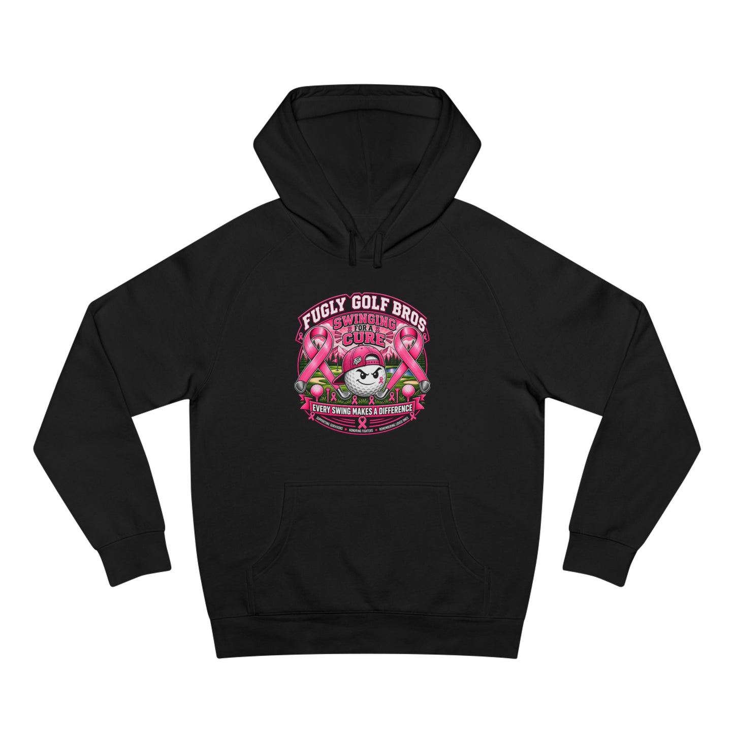 Hockey Panda Hoodie — "Fugly Golf Bros" Retro Hockey Graphic Pullover