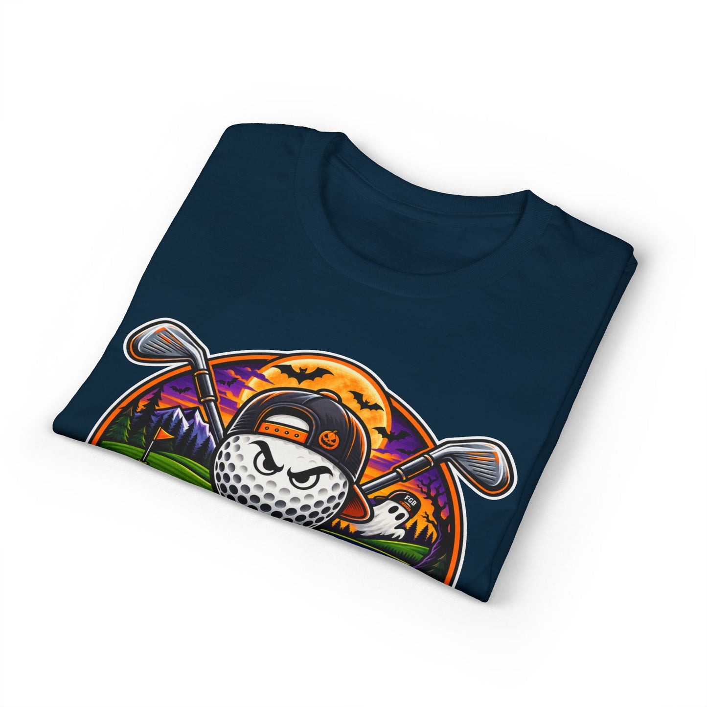 Fugly Golf Bros Graphic T-Shirt — Halloween Golf Skull Design