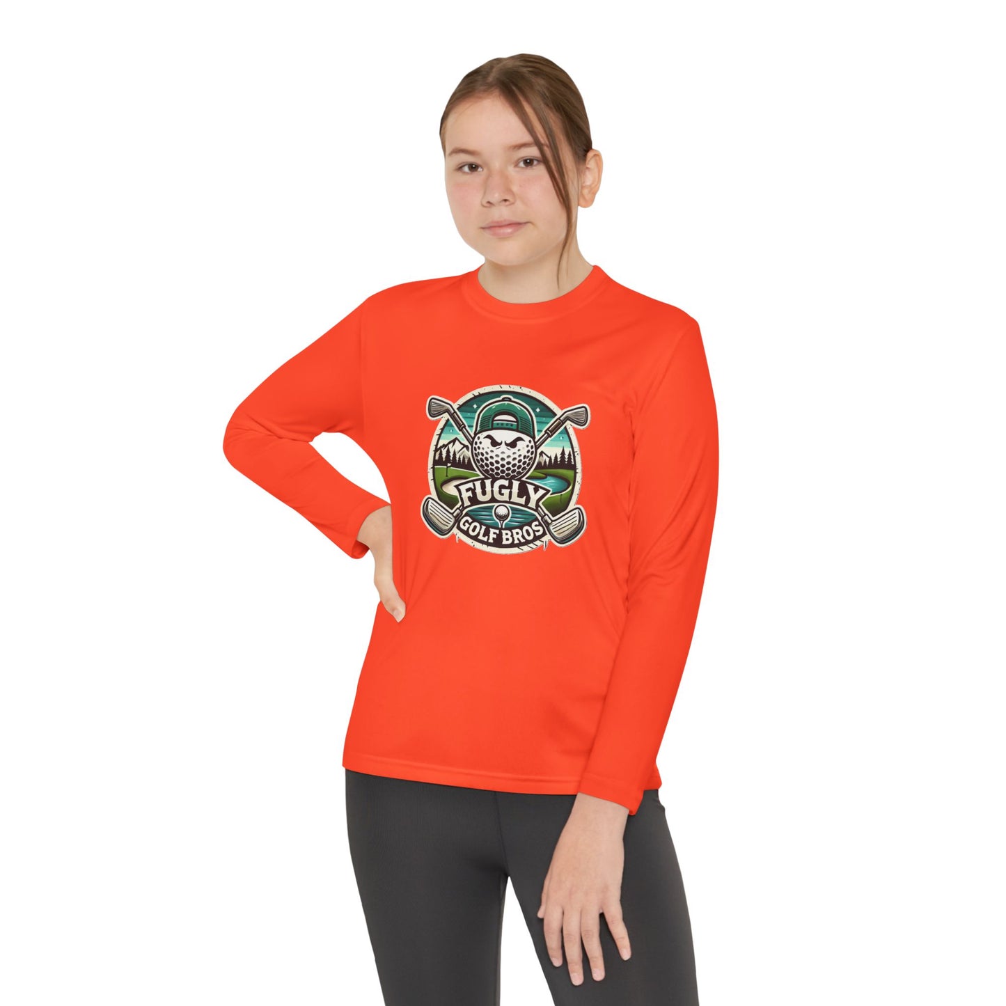 Youth Long Sleeve Tee — "Fugly Golf Bros" Golf Skull Logo