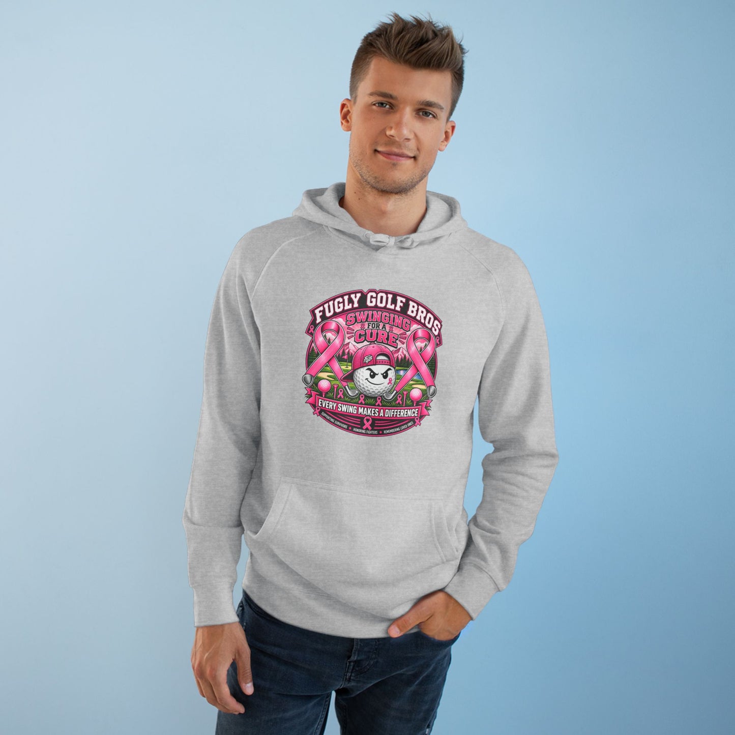 Hockey Panda Hoodie — "Fugly Golf Bros" Retro Hockey Graphic Pullover