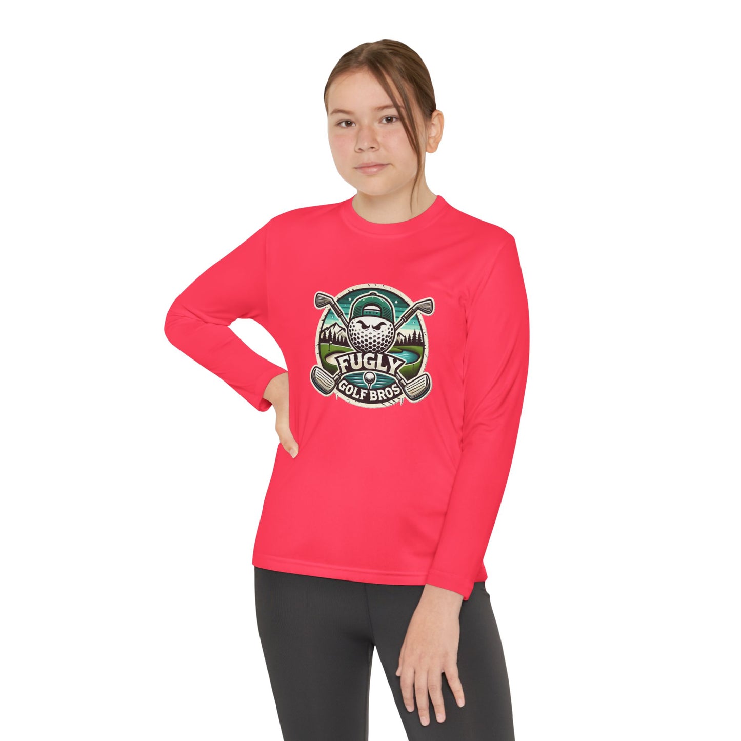 Youth Long Sleeve Tee — "Fugly Golf Bros" Golf Skull Logo