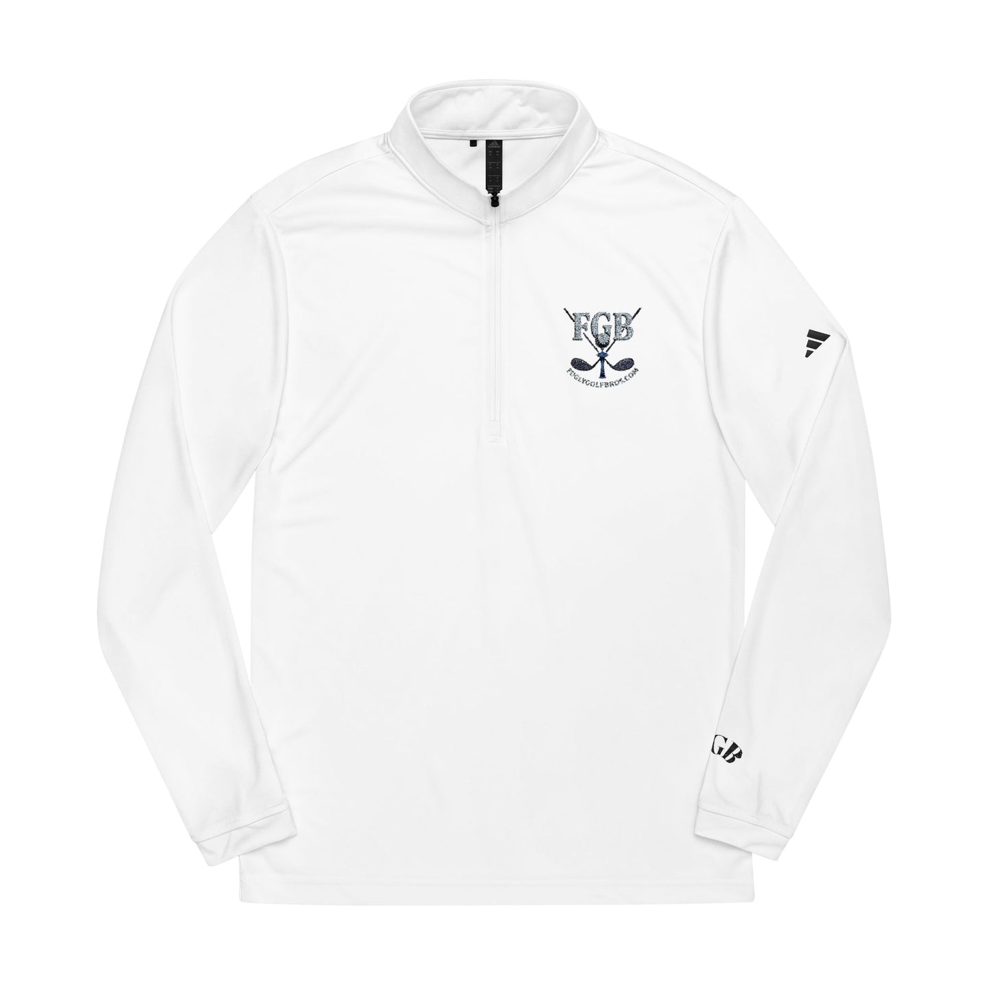 Embroidered Tiger Crest Quarter-Zip Pullover