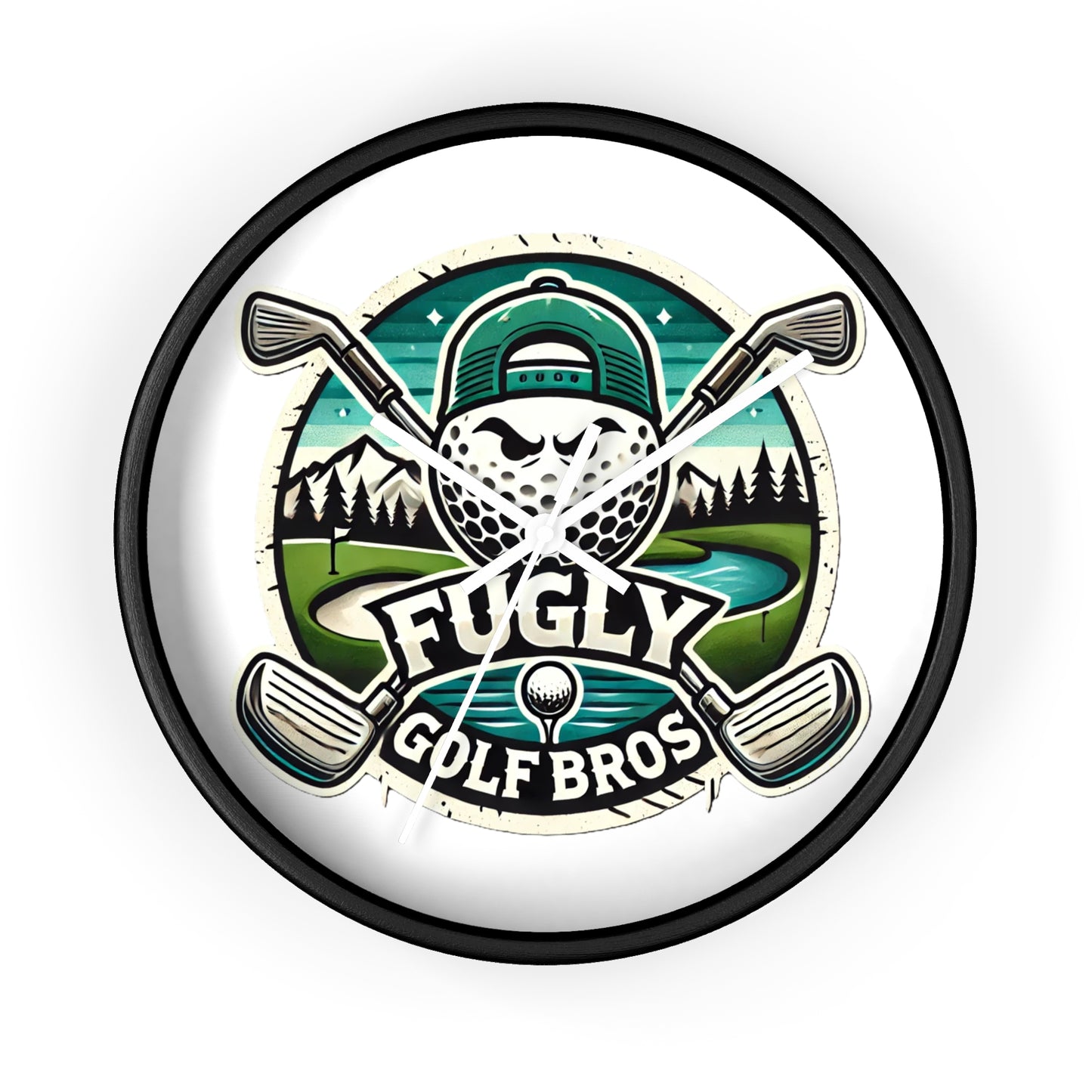 Fugly Golf Bros Wall Clock — Retro Golf Course Decor for Golfers