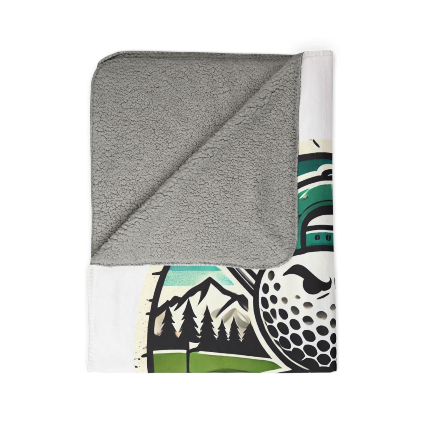 Fugly Golf Bros Sherpa Blanket — Funny Golf Ball Logo Fleece Throw