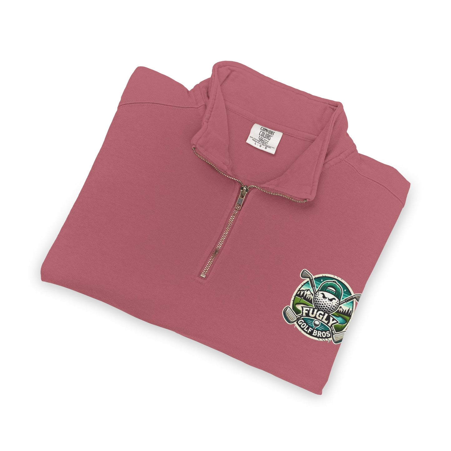 Turtle Crewneck Quarter‑Zip Sweatshirt — Vintage Green Coastal Graphic