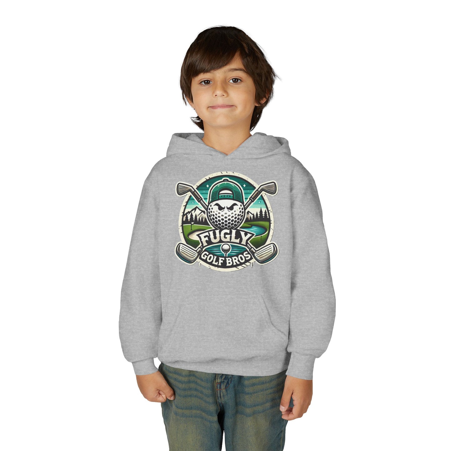 Youth Golf Hoodie - "Fugly Golf Bros" Vintage Golf Ball Logo