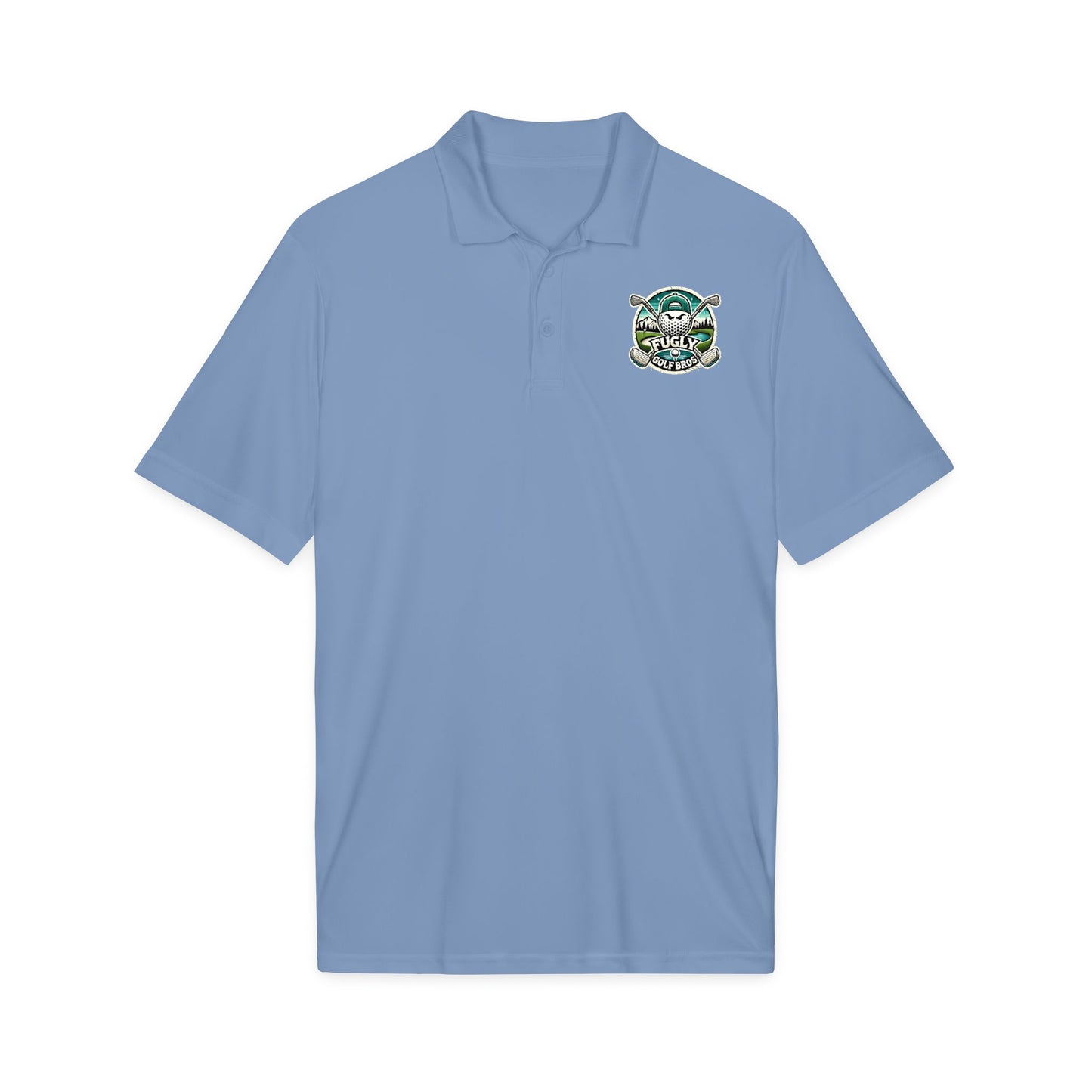 Emblem Golf Polo — Vintage Crest Club Logo