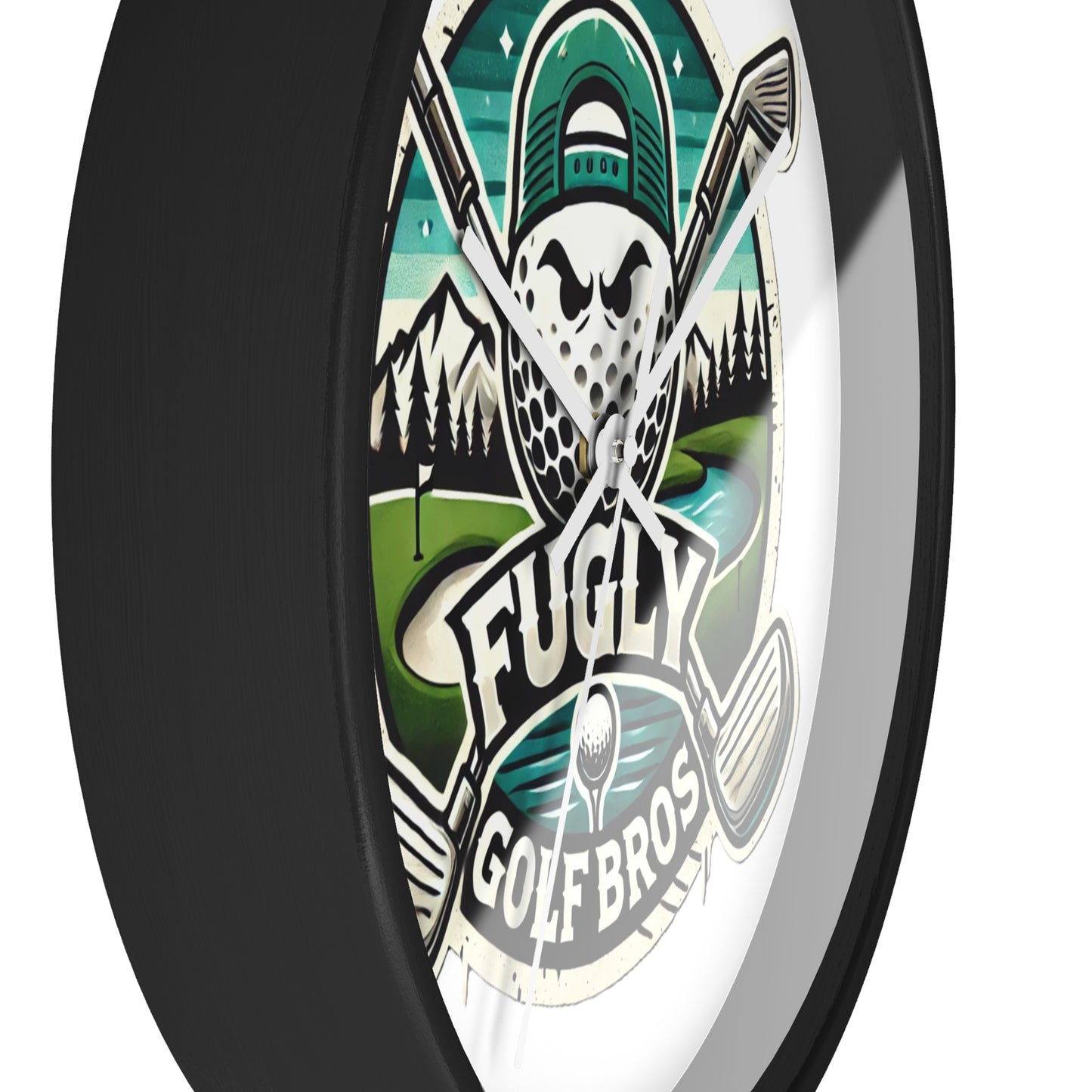 Fugly Golf Bros Wall Clock — Retro Golf Course Decor for Golfers