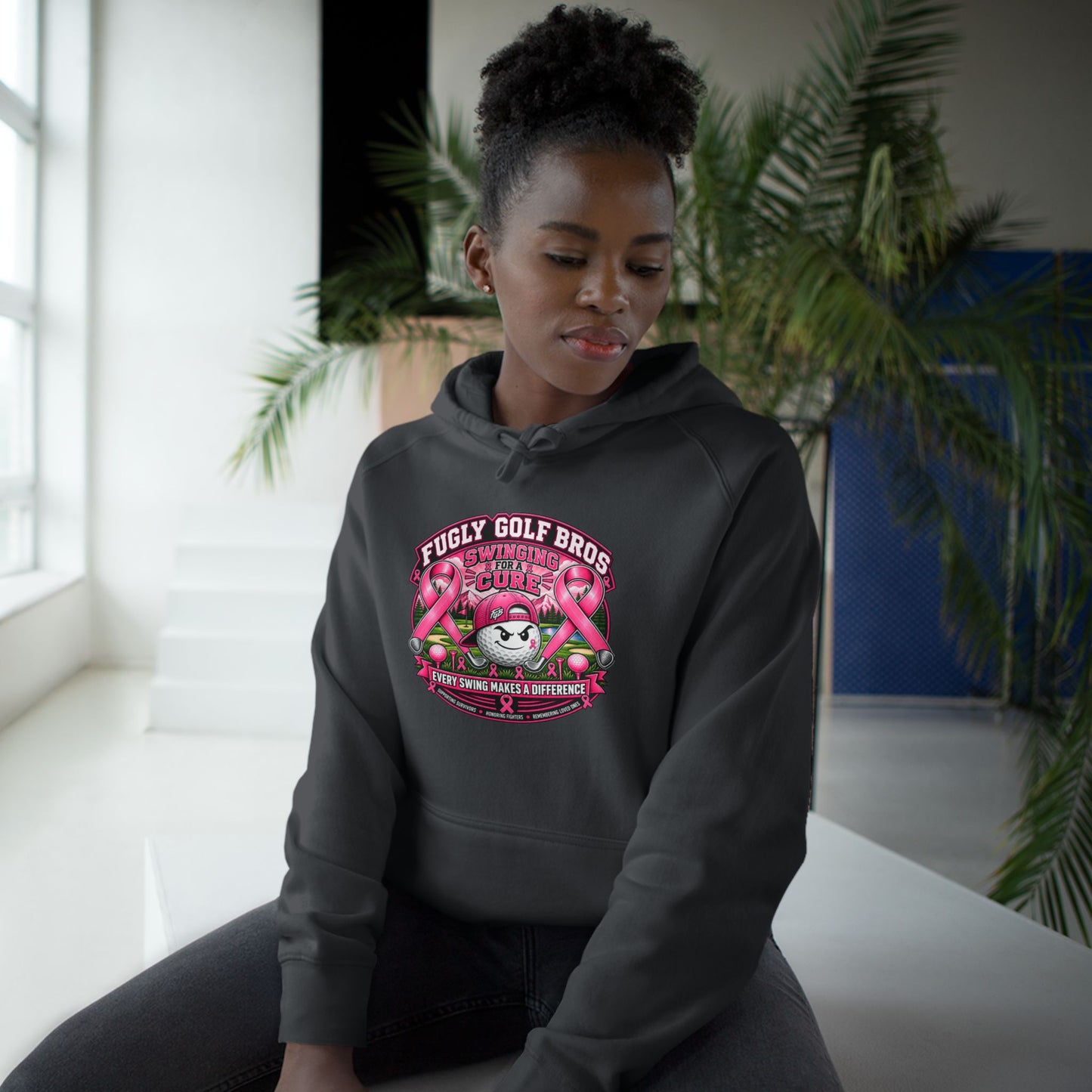 Hockey Panda Hoodie — "Fugly Golf Bros" Retro Hockey Graphic Pullover