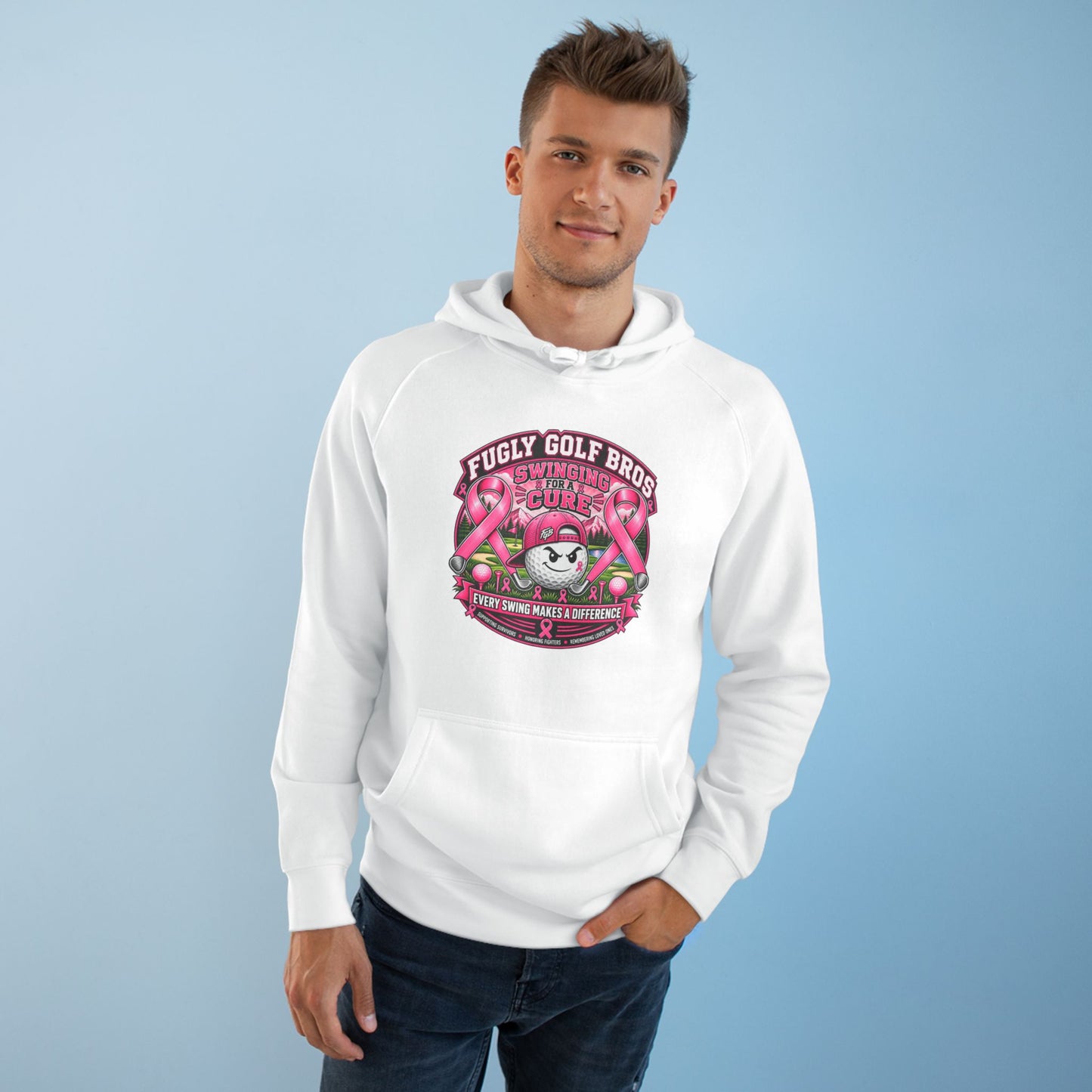 Hockey Panda Hoodie — "Fugly Golf Bros" Retro Hockey Graphic Pullover