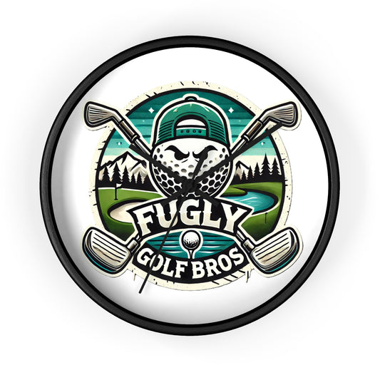 Fugly Golf Bros Wall Clock — Retro Golf Course Decor for Golfers