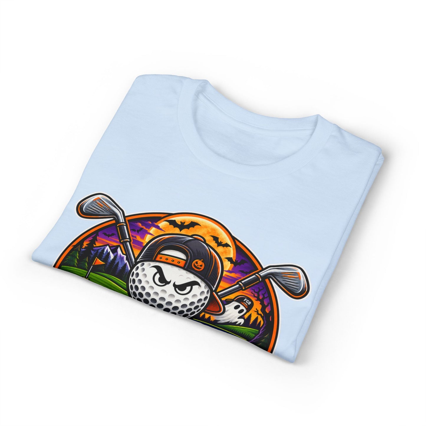 Fugly Golf Bros Graphic T-Shirt — Halloween Golf Skull Design