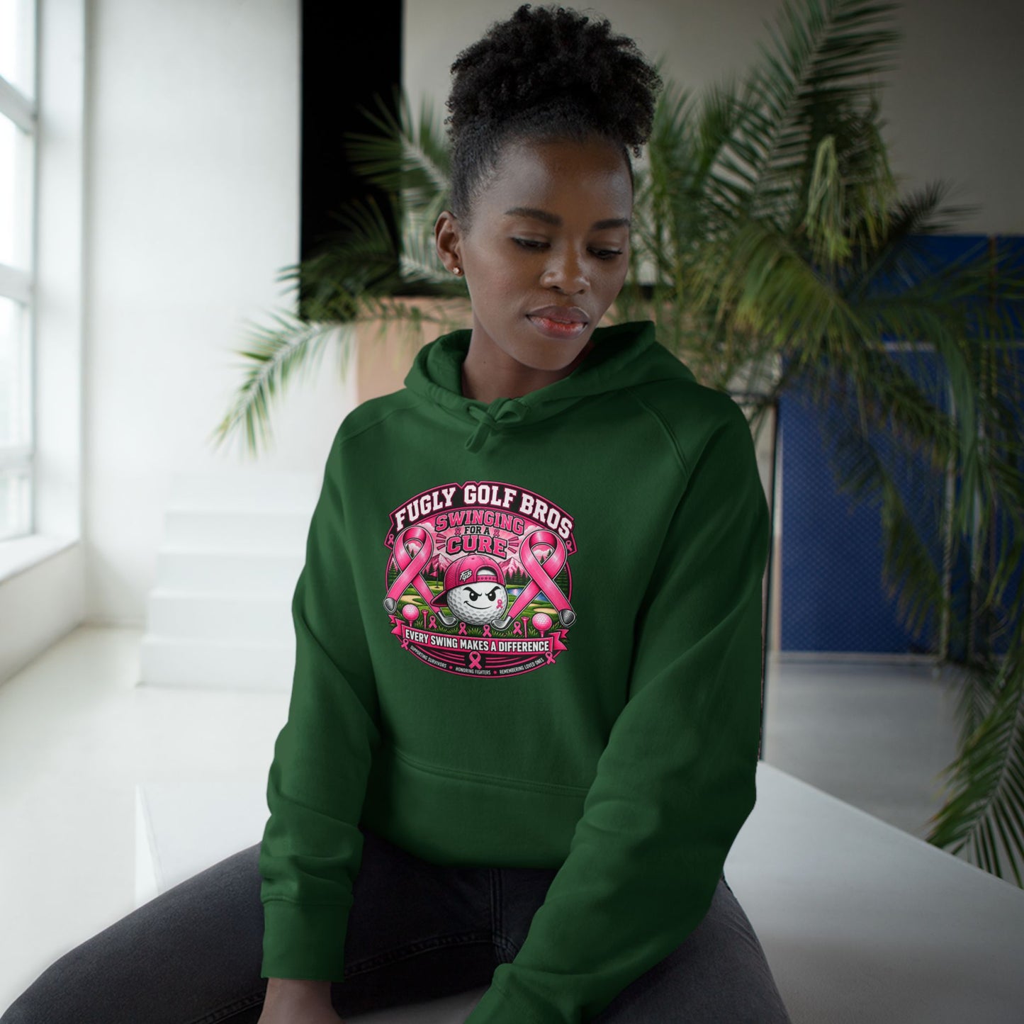 Hockey Panda Hoodie — "Fugly Golf Bros" Retro Hockey Graphic Pullover