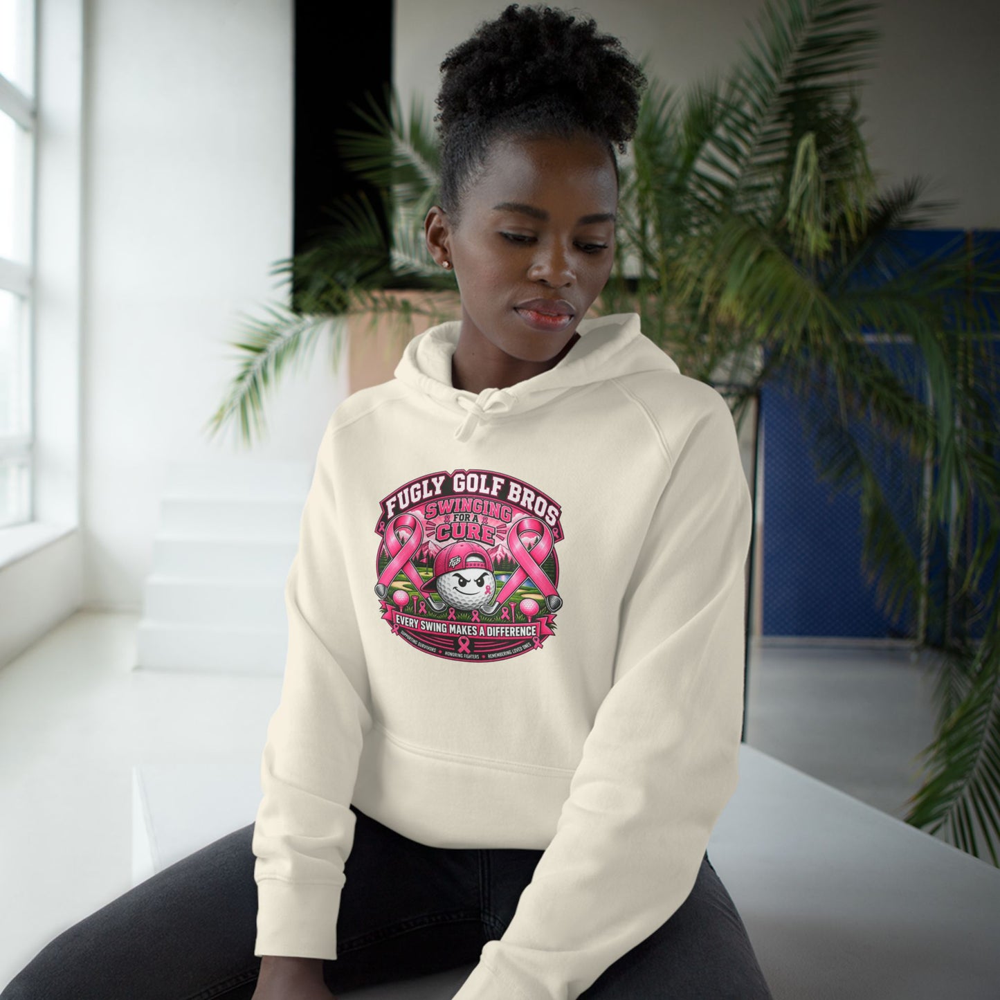 Hockey Panda Hoodie — "Fugly Golf Bros" Retro Hockey Graphic Pullover