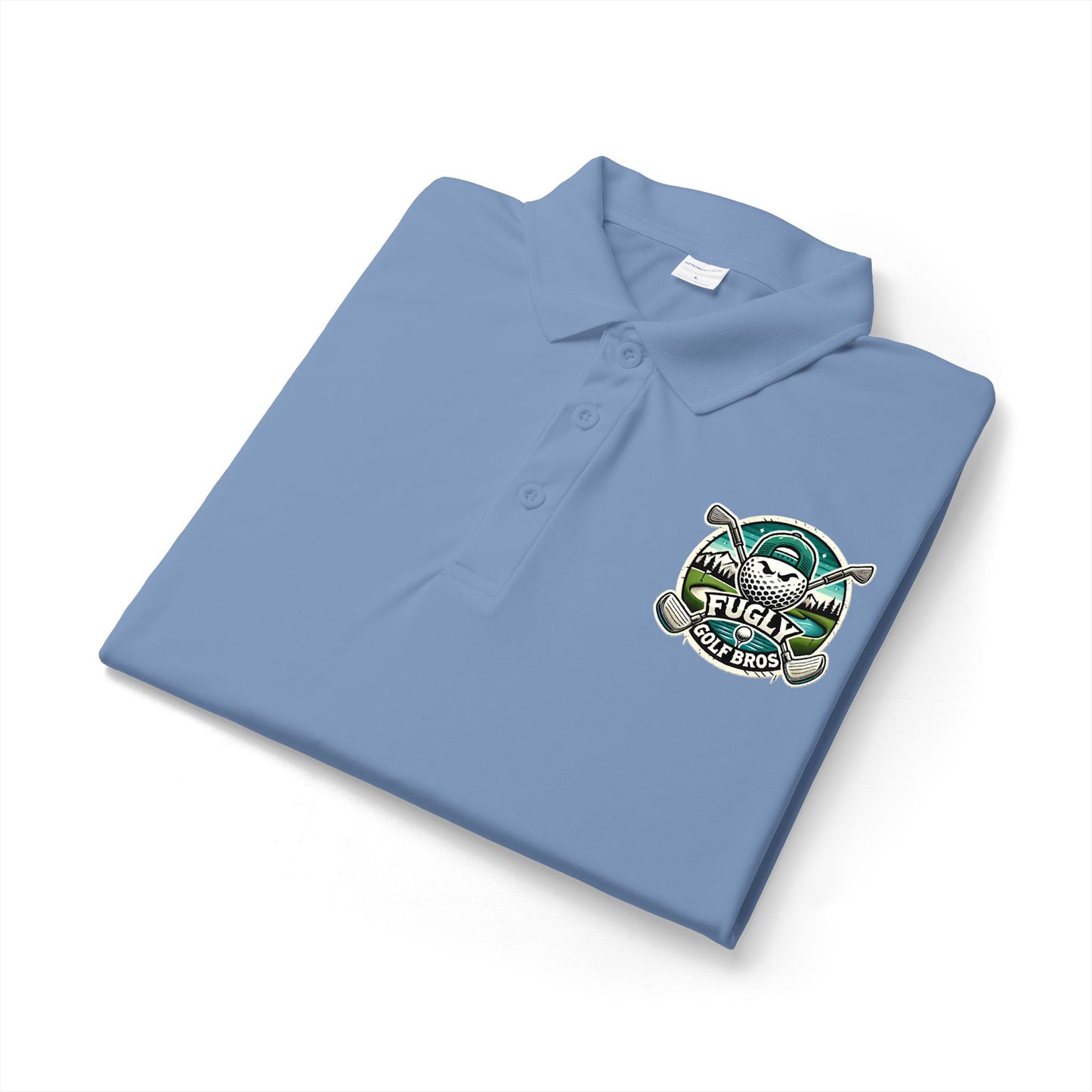 Emblem Golf Polo — Vintage Crest Club Logo