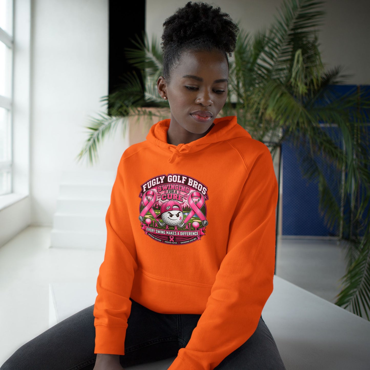 Hockey Panda Hoodie — "Fugly Golf Bros" Retro Hockey Graphic Pullover