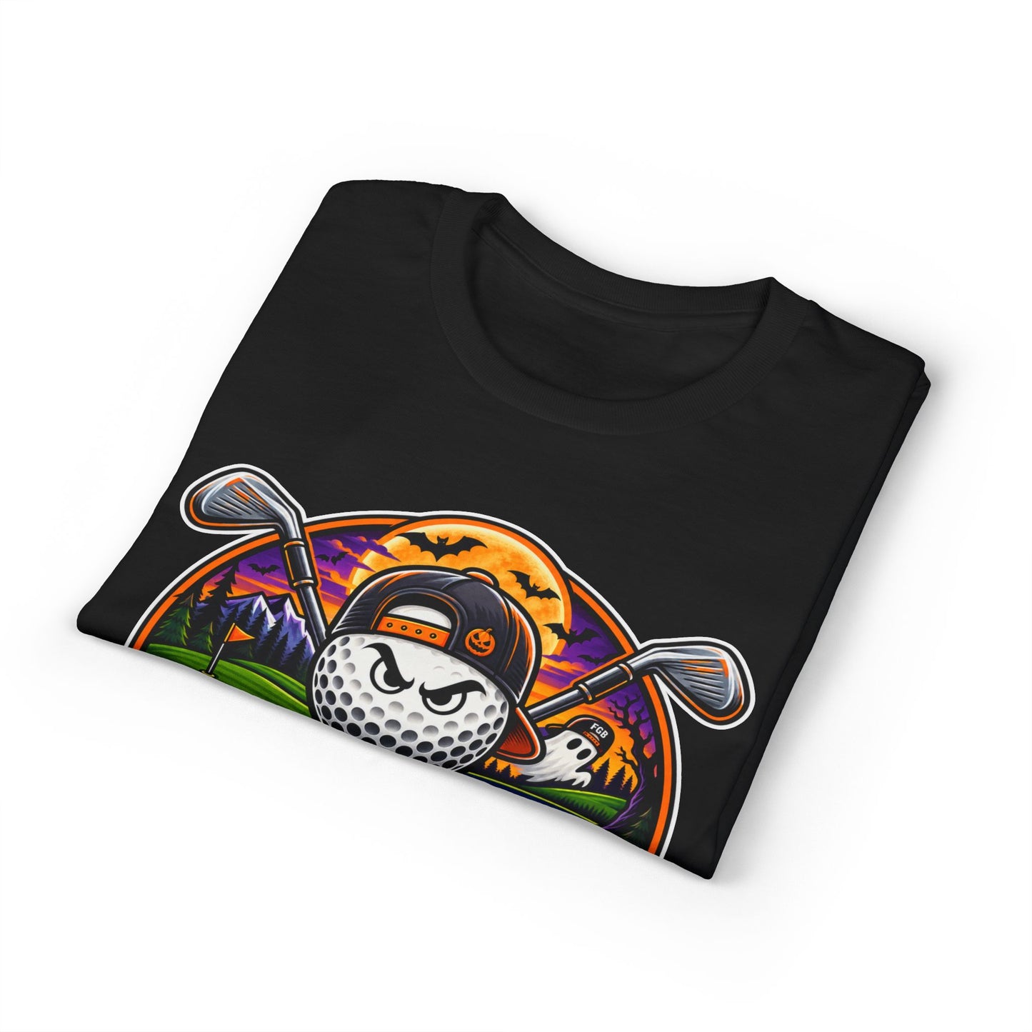 Fugly Golf Bros Graphic T-Shirt — Halloween Golf Skull Design