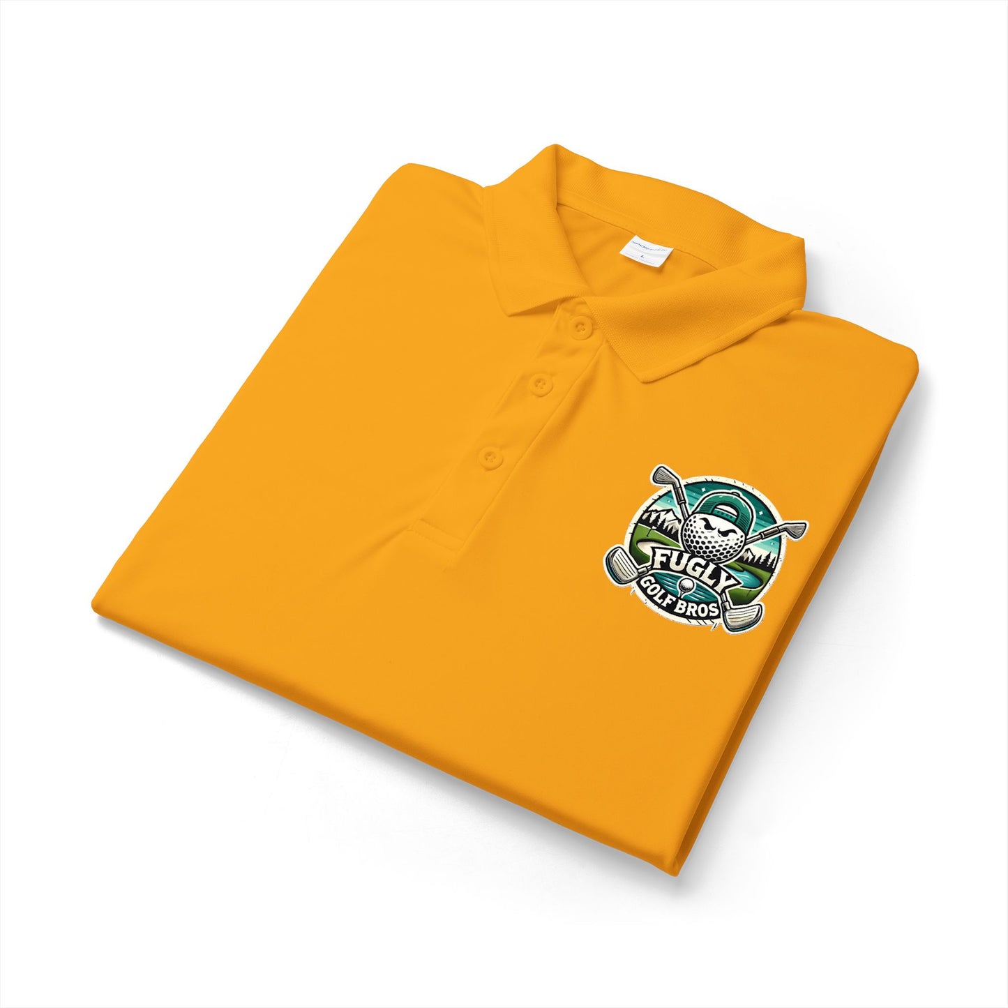 Emblem Golf Polo — Vintage Crest Club Logo