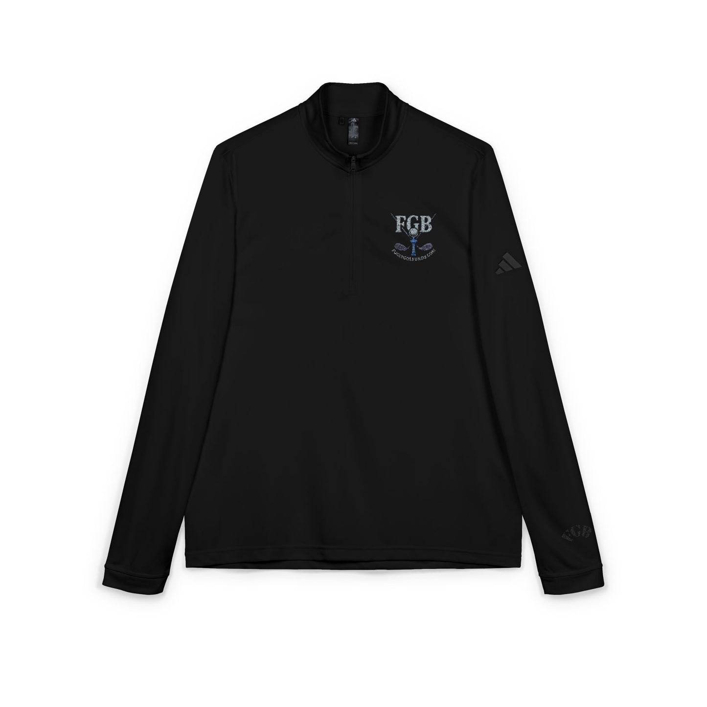 Embroidered Tiger Crest Quarter-Zip Pullover