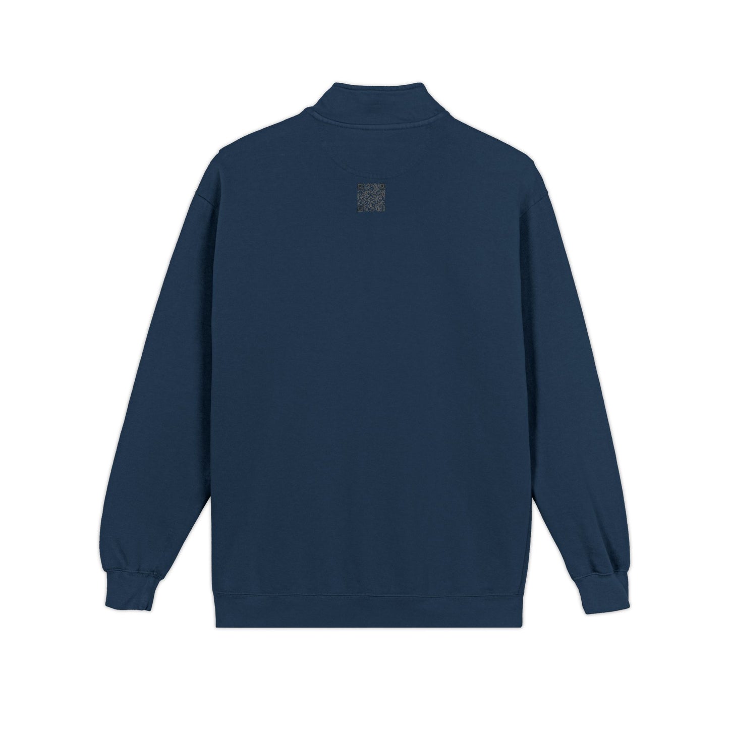 Quarter-Zip Sweatshirt — Retro Green 'Cursed Crew' Patch Design
