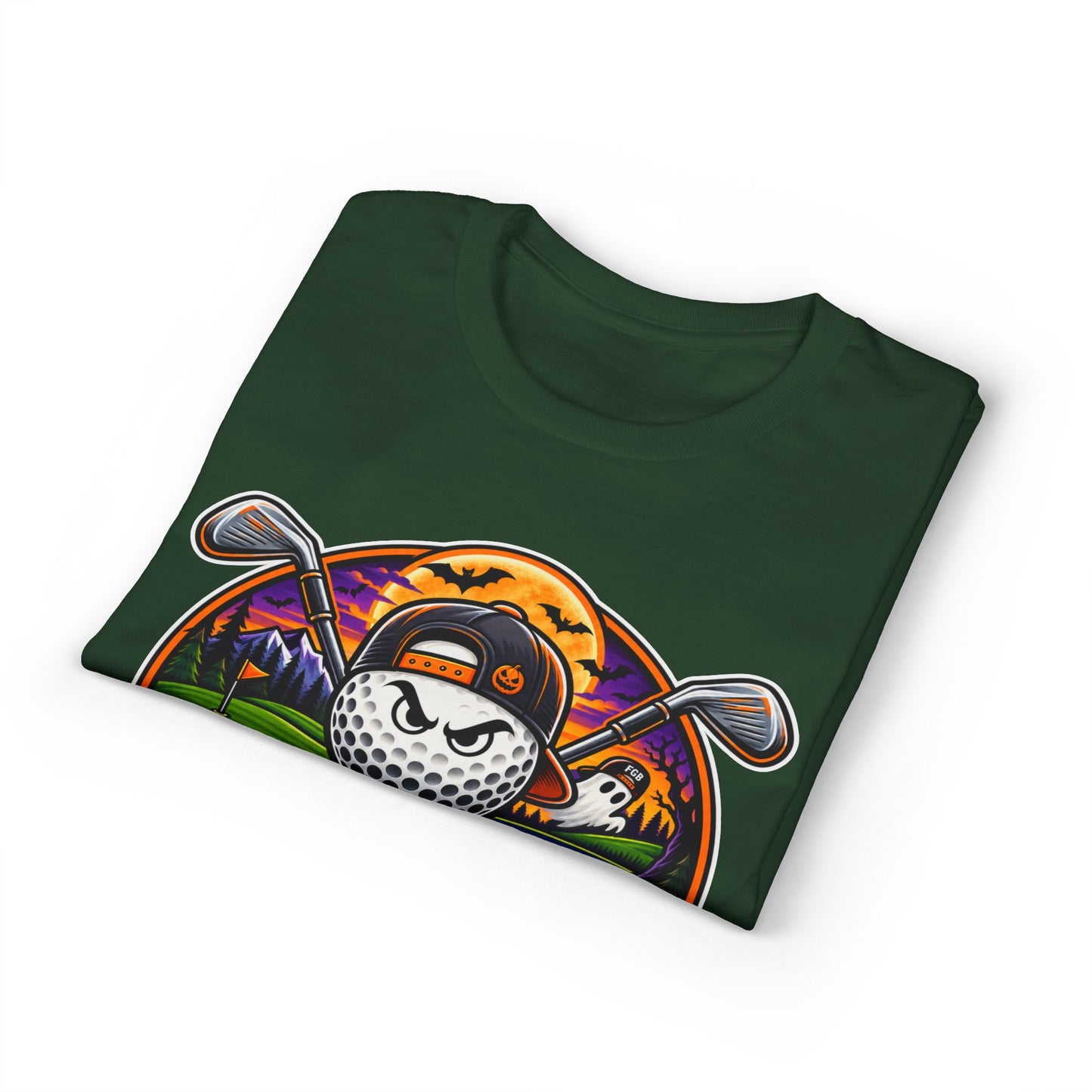 Fugly Golf Bros Graphic T-Shirt — Halloween Golf Skull Design