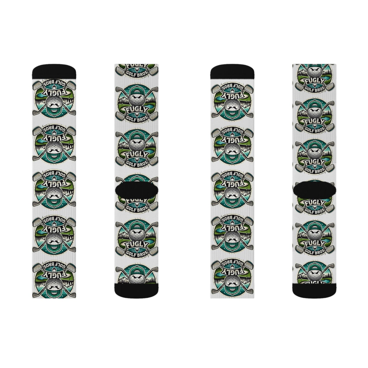 Cannabis Leaf & Crossed Pipes Sublimation Socks — 420 Stoner Graphic Crew Socks