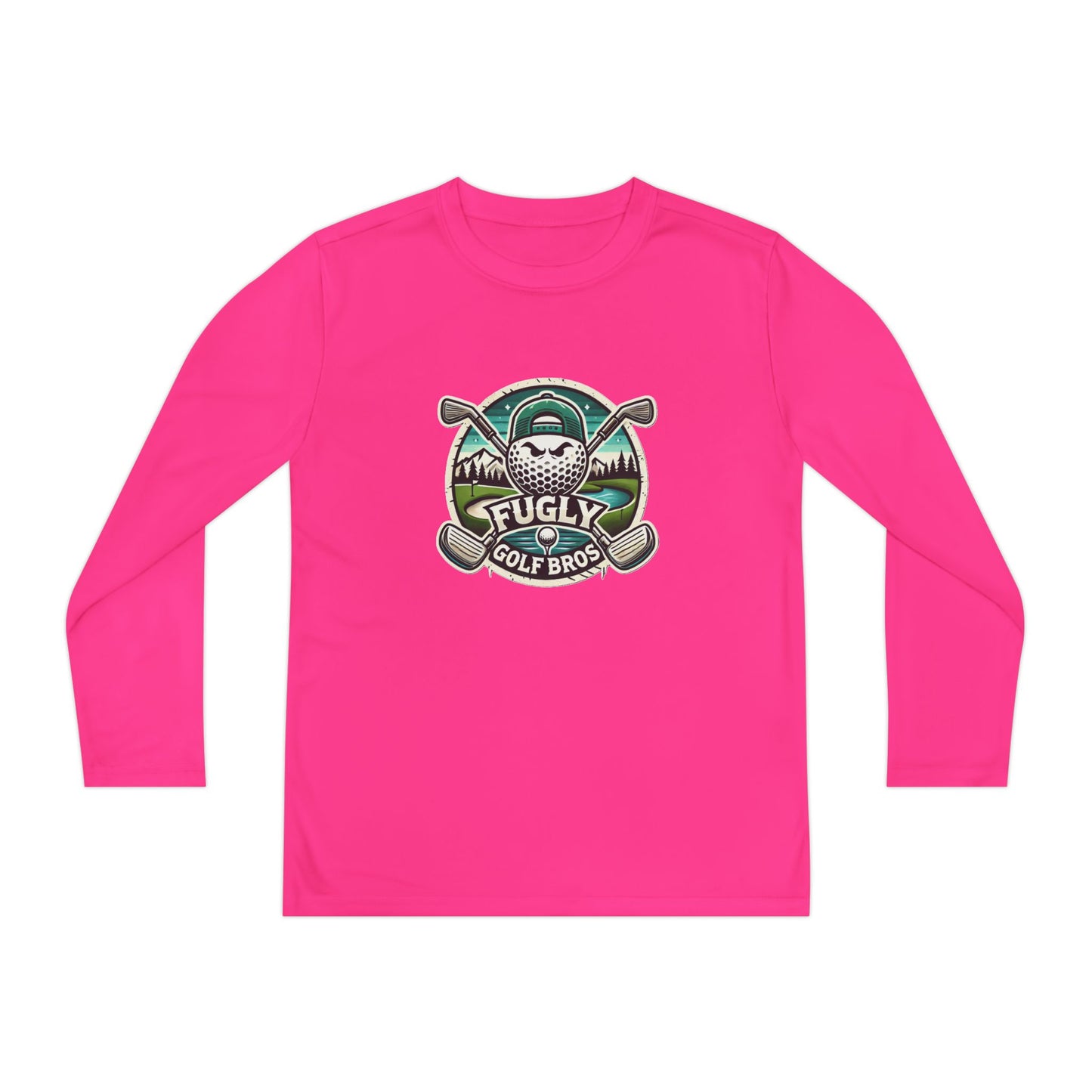Youth Long Sleeve Tee — "Fugly Golf Bros" Golf Skull Logo