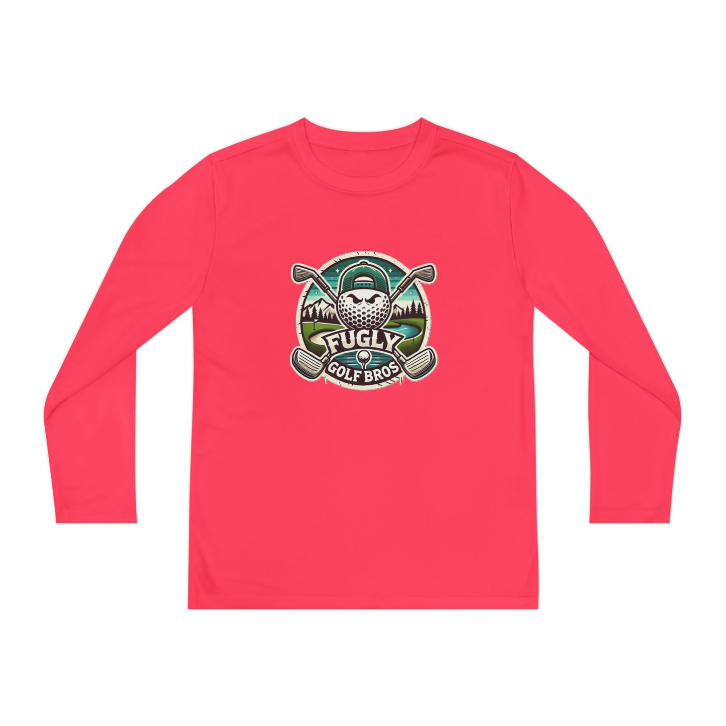 Youth Long Sleeve Tee — "Fugly Golf Bros" Golf Skull Logo