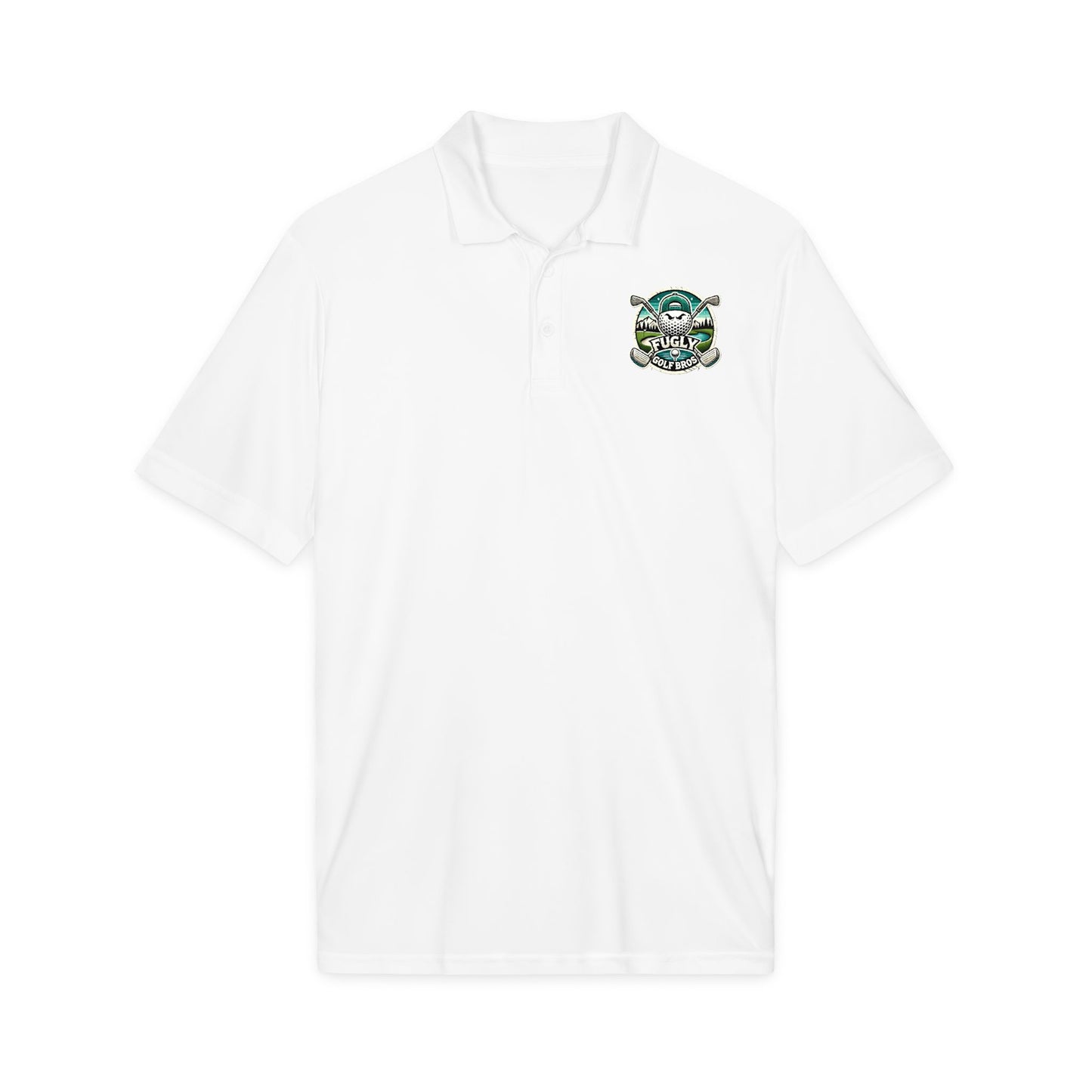 Emblem Golf Polo — Vintage Crest Club Logo