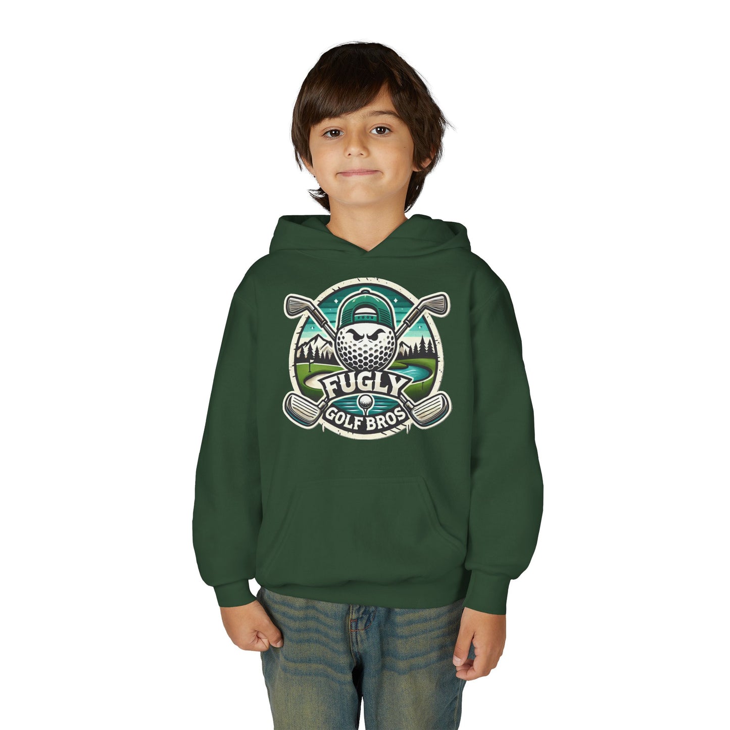 Youth Golf Hoodie - "Fugly Golf Bros" Vintage Golf Ball Logo