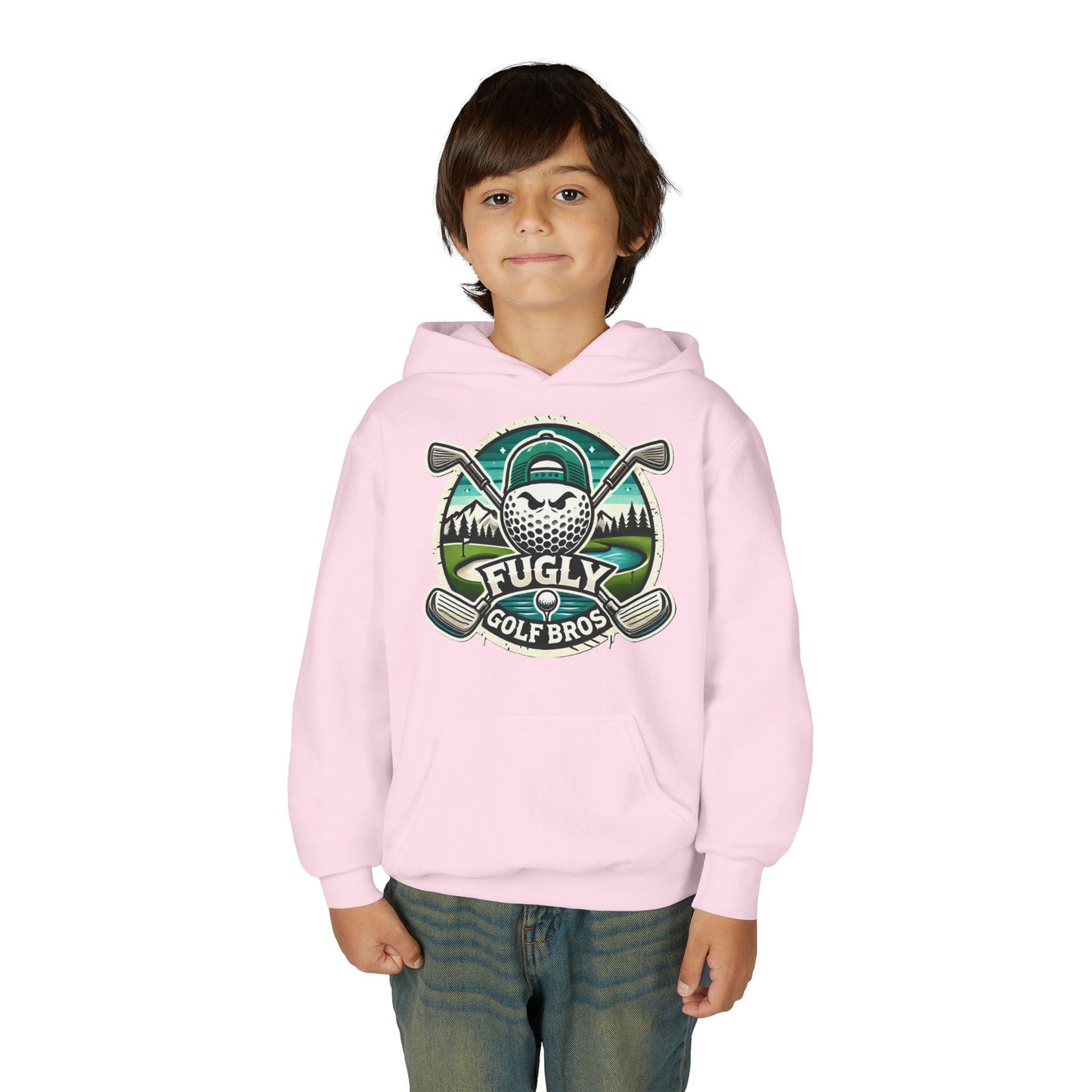 Youth Golf Hoodie - "Fugly Golf Bros" Vintage Golf Ball Logo