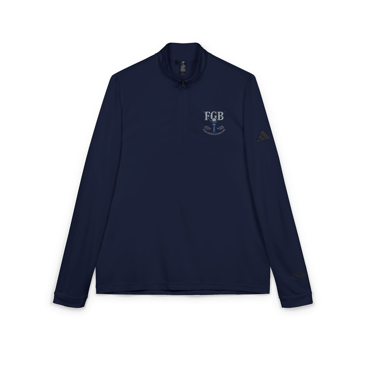 Embroidered Tiger Crest Quarter-Zip Pullover