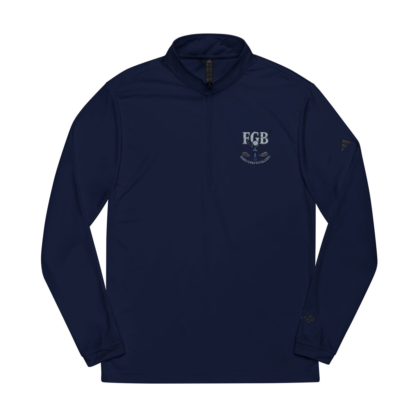 Embroidered Tiger Crest Quarter-Zip Pullover